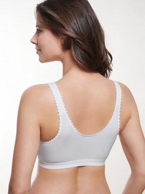 Royce Comfi Cotton Front Fastening Bra - White