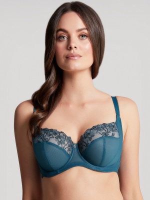 Panache Orianne Full Cup Bra - Teal/Gold - 36E Available at The