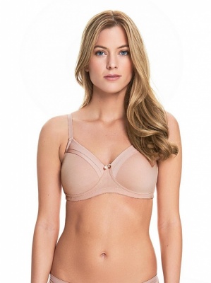 Royce Maisie Non Wired T-Shirt Bra (With Lined Pockets) - Blush Available  at The Fitting Room