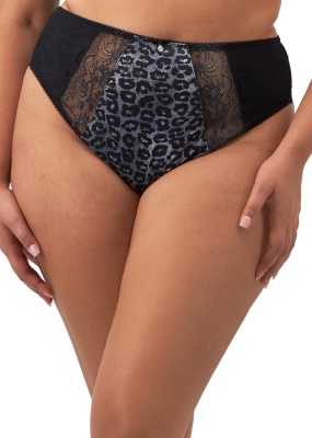 Elomi Morgan High Leg Brief - Snow Leopard