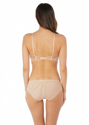 Wacoal Lace Perfection Plunge Push Up Bra - Cafe Creme