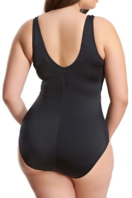 Elomi Essentials Firm Control Swimsuit - Black - Size 20