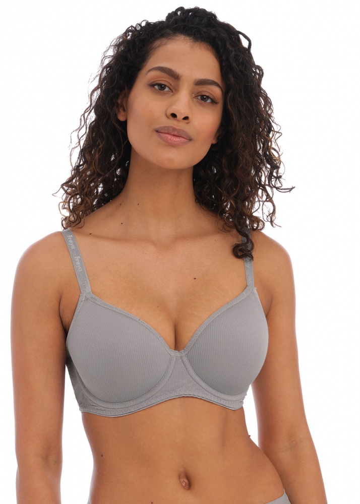 Freya Chill Demi T-Shirt Bra - Cool Grey Available at The Fitting Room
