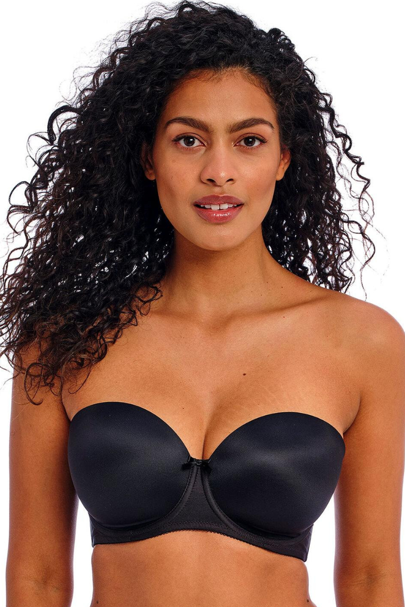 Freya Deco Moulded Strapless Bra - Black