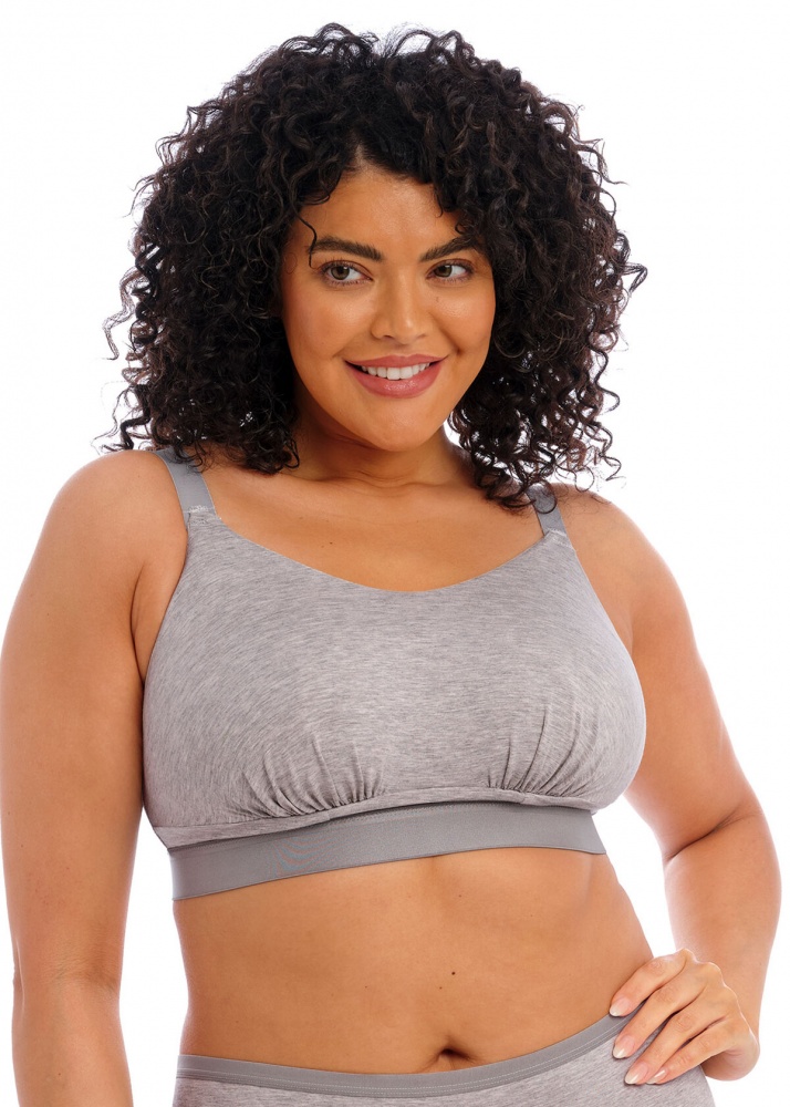 Elomi Downtime Non-wired Bralette - Grey Marl Available at The Fitting Room