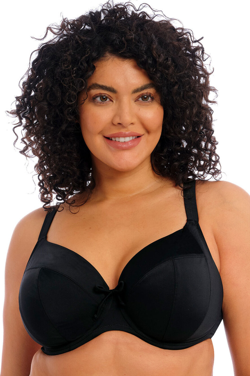 Elomi Plain Sailing Underwired Plunge Bikini Top - Black